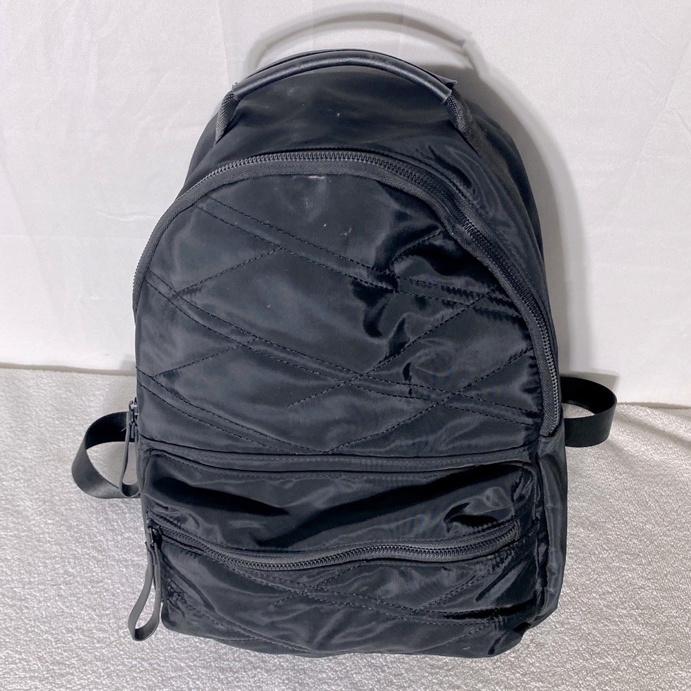5/$25 Vintage Black Quilted Backpack Book Bag